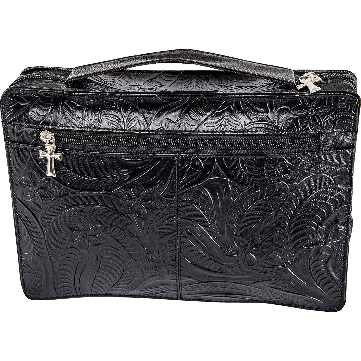 Womens Genuine Leather Embossed Bible Cover - Image 3